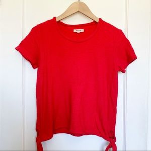 Madewell Texture and Thread Side Tie Top